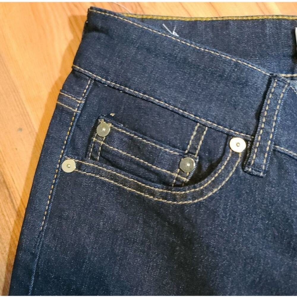 Indigo Rein Cropped Cuffed Darkwash Jeans Denim - Picture 5 of 5